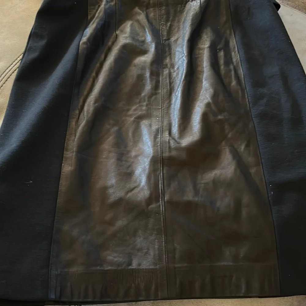 ❌SOLD❌Rebecca Taylor Lamb Leather Paneled Dress🖤🖤🖤 - Picture 10 of 14